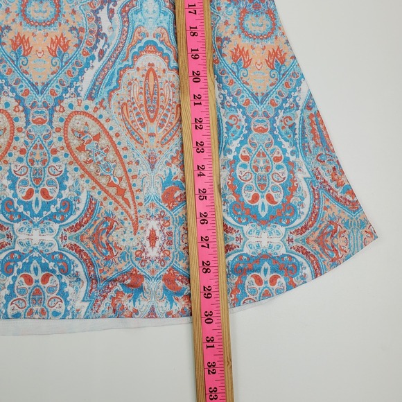 Reba Womens L Multicolor Paisley Beaded V-Neck Knit Tunic Top NWT Made USA - Picture 16 of 16